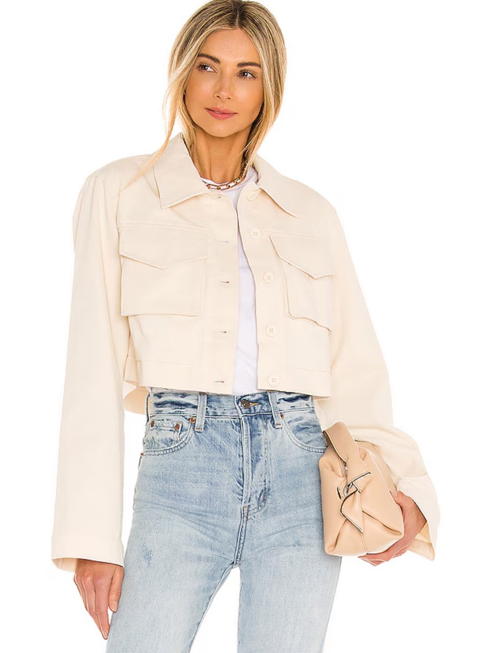 Lovers and Friends Angeles Cropped Jacket in Ivory
